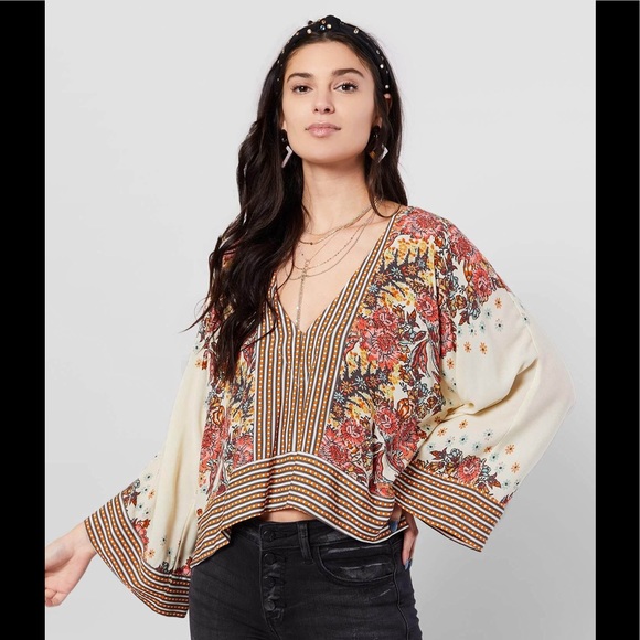 Free People Tops - Like new Free people Mix-n-Match Blouse viscose small
